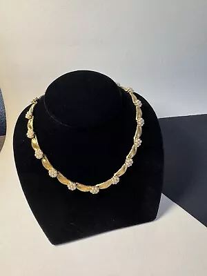 Vintage Retro Crown Trifari Necklace Gold Plated With Pearl Rare • $267.84