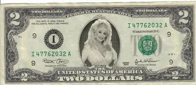 Dolly Parton $2 Dollar Bill Mint Real • £9.64