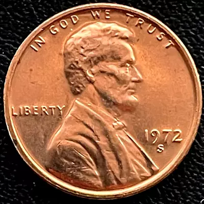 1972 Penny 1 Cent One 1c UNCIRCULATED MINT PROOF COIN 1972-S S EXACT COIN SHOWN • $7.49