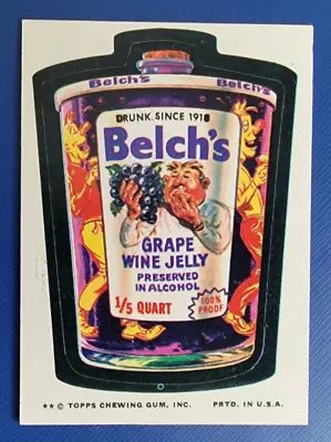 1974 Wacky Packages Series 9 Tan Back    Belch's     Nm++ • $15.95