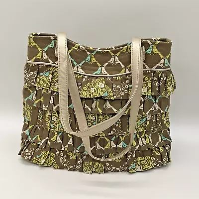 Vera Bradley Sittin' In A Tree Purse Tiered Ruffles Magnetic Double Handle Bag • $29