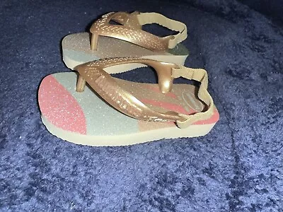 Baby Glitter Havaianas Size 19 New Without Tags • £10.50