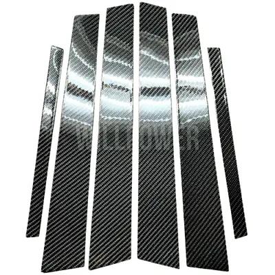 6Pcs Real Carbon Fiber Window Pillar Panel Covers Fits 96-02 W210 E55 E430 E320 • $139