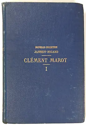 1873 Oeuvres Complete De Clement Marot Tome I Jannet-Picard Nouvelle Collection • $19.95