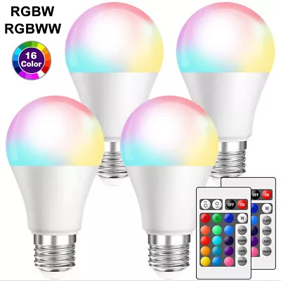 RGB RGBW E27 LED Bulb Light Color Changing Dimmable Remote Controller 5W 10W 15W • $15.39