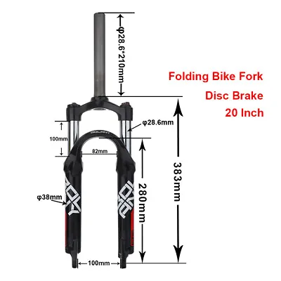 20 Inch Folding Bike Front Suspension Spring Fork Disc Brake BMX Kids Forks • $178