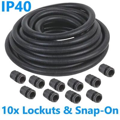 10m Flexible Spiral Conduit Tube Cable Tidy Trunking Underground 20mm • £16.95