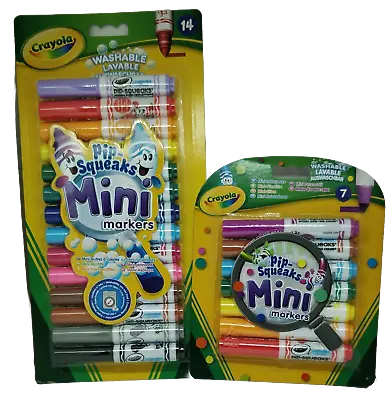 Crayola Washable Felt Tip Mini Markers Pip Squeaks 7pk/14pk • £4.89