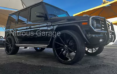 NEW 24  Wheels Mercedes G Wagon G65 G63 G55 G550 G500 Black Wheels & Nitto Tires • $3495