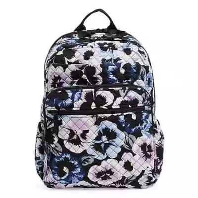 VERA BRADLEY~AUTHENTIC~Full Size Campus Backpack~FABULOUS PLUM PANSIES~BNWT! • $94.90