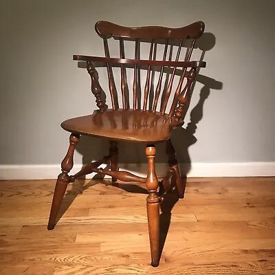 Vintage Mid Century Ethan Allen Baumritter Heirloom Comb Chair Colonial Windsor • $125