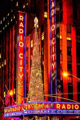 Radio City Christmas By Chris Lord New York City Photo Art Print Poster 24x36 • $13.98