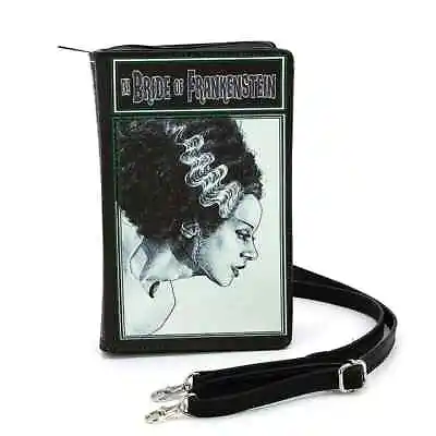 Bride Of Frankenstein Monster Handbag Purse Gothic Goth Horror Book Crossbody • $37.79