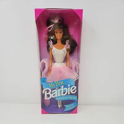 My First Barbie Easy To Dress Pink Ballerina Brunette 1992 Mattel 2770 NIB • $25.45