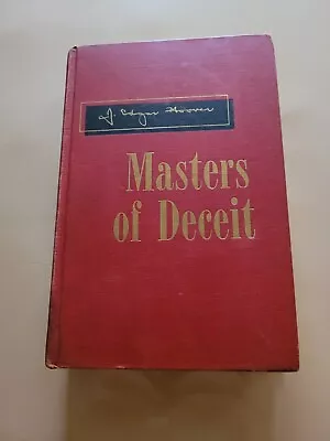 Masters Of Deceit -  J. Edgar Hoover Hardcover 1958 Second Printing • $18