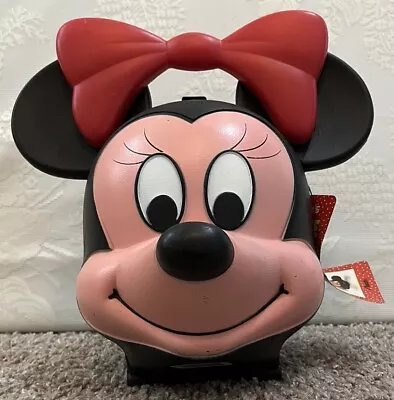 VTG Disney Minnie Mouse Head Aladdin Plastic Lunch Box No Thermos READ!! • $89.99
