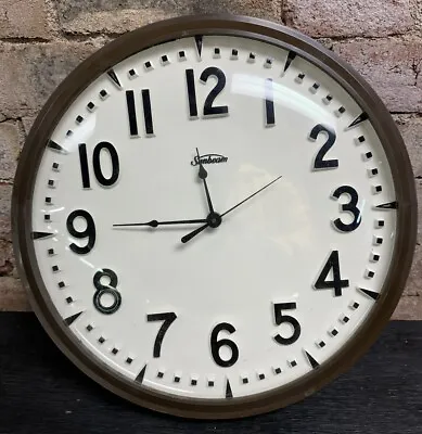 WORKING NICE Vintage Sunbeam Wall Clock MCM Mid Century School Classroom • $69.99