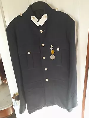  Black Steampunk Military Style Jacket  Victorian Gothic  RMA Sandhurst 38 Chest • $24.89