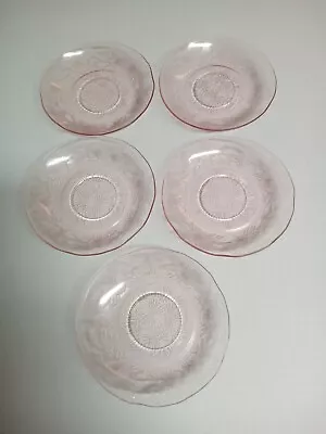 VTG MacBeth-Evans Pink Dogwood 8  Luncheon/Salad Plates - Lot Of 5 • $33