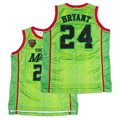 Design Bryant #24 Mamba The Grinc Basketball Jersey Snake Skin Green S-6XL • $26.88