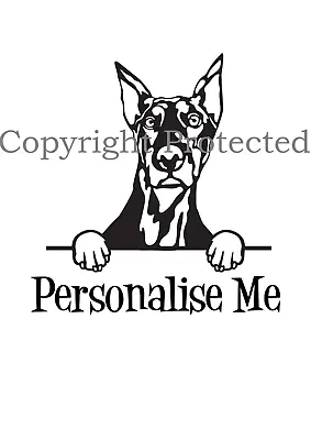 £1.55 • Buy Doberman Dogs Vinyl Sticker A6,,dog Breed Vinyls,crafts