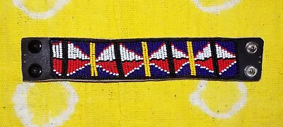 African Maasai Leather Bracelet Ethnic Boho Tribal Masai Massai Jble9 • $15.97