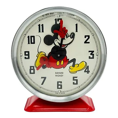 Disney Mickey Mouse Alarm Clock Animated By Reveils Bayard France 1964 WORKS • £289.49