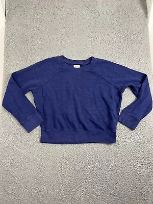 J. Crew Vintage Fleece Crewneck Sweatshirt Women's Small Blue Cotton • $14.99