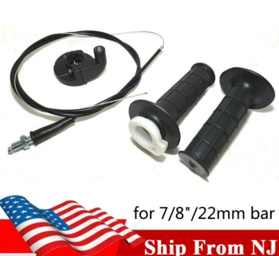$19.19 • Buy Twist Handle Grip Bar & Throttle Cable For 7/8  XR100 XR100R XR185 XR200 XR200R