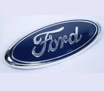Ford F150 F250 F350 BLUE CHROME FRONT GRILLE/ TAILGATE 9 Inch Oval Emblem 1PC • $14.74