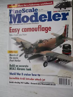 Fine Scale Modeler Magazine July 2001 M1a2 Abrams Tank Pearl Harbor Movie Models • $11.95