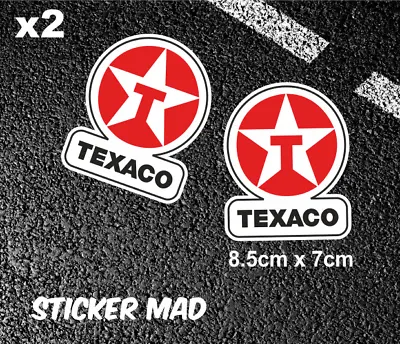 TEXACO Oil Gloss Vinyl Stickers ( High Quality ) F1 Fuel LE MANS Classic Cars  • £2.71