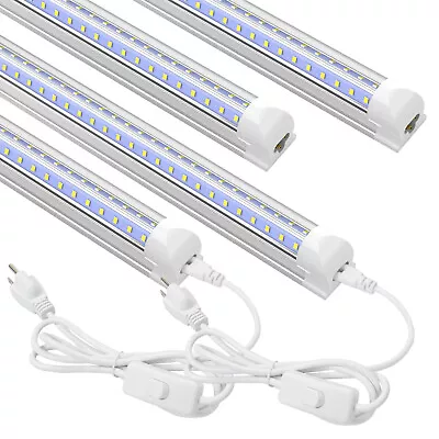 4 Unit T8 4FT LED Shop Light 40W 6500K High Output Ceiling Tube Light Fixture • $48.89