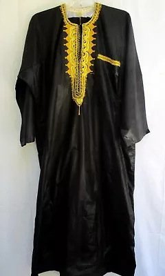 Thobe..jubba..dishdasha..muslim..thoub..islamic..robe Hat Pants..black..new • $36.65