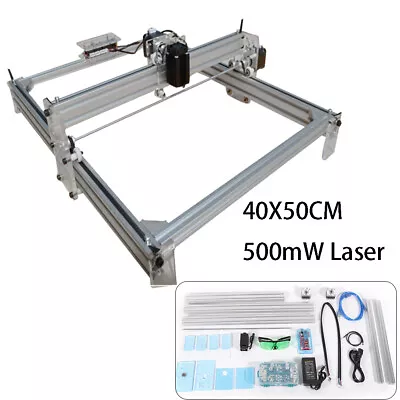 40X50CM CNC Laser Engraving Machine 500MW DIY Desktop Mini Laser Carve Engraver • £159.21