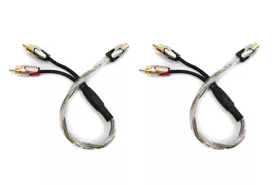 (2) KnuKonceptz Karma V3 Twisted RCA Cable Y Adapter 1 Female To 2 Male Splitter • $12.97