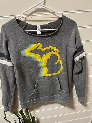 Enjoy Michigan Sweatshirt Gray Small Wens • $30