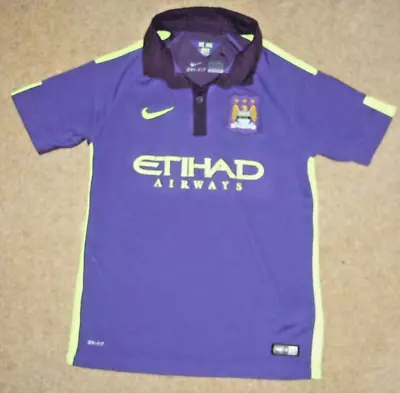 Manchester City Football 3rd Shirt 2014 2015 Child Boy's 158 12-13 Yrs • £6.99