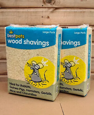 2x Small Animal Bestpets Wood Shavings Bedding  For Rabbits Guinea Pigs Mice • £10.50
