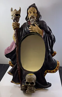 Veronese 1999 Wizard & Skull Table/Wall Mirror And Candle Holder 16” • $29.95