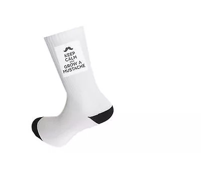 High Quality Keep Calm And Grow A Moustache Design Socks  • $6.54