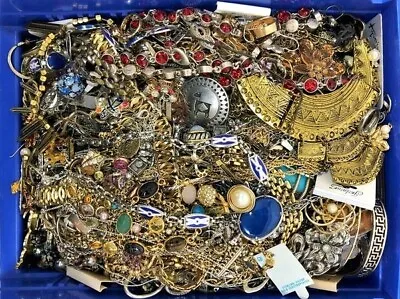 3 Pound Unsorted Huge Lot VTG Jewelry Vintage New Junk & Wear Resell Tangled In • $31.19