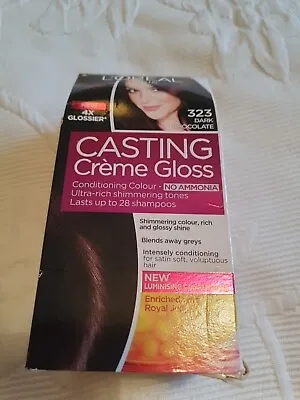 L'Oreal Paris Casting Creme Gloss  NO AMMONIA Dark Chocolate 323 • £12