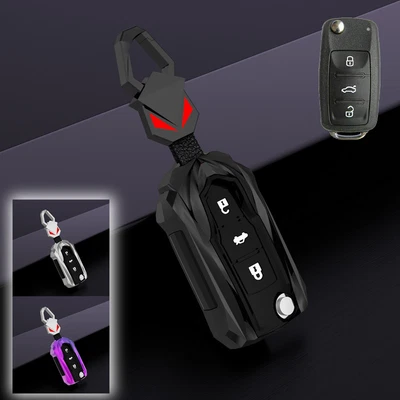 $28.80 • Buy Zinc Alloy Silicone Car Key Case Cover For VW Golf GTI Jetta Passat Beetle CC 