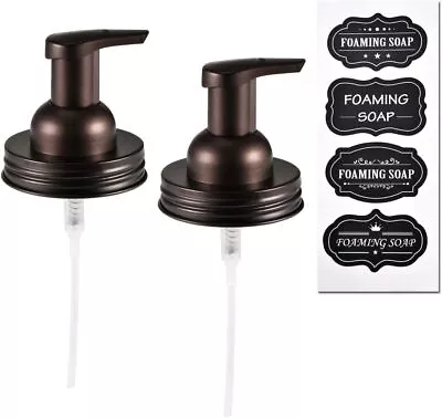 Mason Jar Foaming Soap Dispenser Lids -Bronze -Rustproof Stainless Steel Lid/ • $11.79