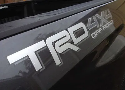 TRD 4x4 OFF ROAD DECALS Toyota Tacoma Tundra Vinyl Stickers Decals White Silver • $26.29