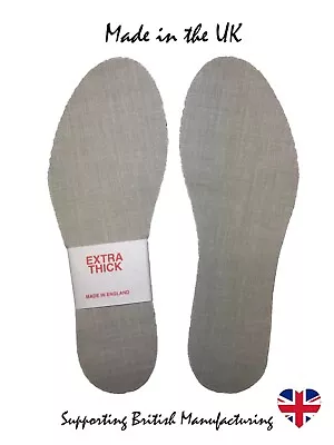 Ladies Mens Extra Thick Shoe Trainer Insole Size Uk3 4 5 6 7 8 9 10 11 12 131415 • £3.35