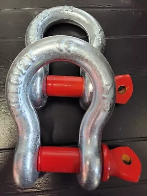 2PC  WLL 7/8  D Ring Bow Shackle Screw Pin Clevis. Please Read DESCRIPTION  • $40