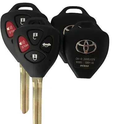 2 Remote Shell Case Car Key Fob Cover For 2007 2008 2009 2010 2011 Toyota Camry  • $16.95