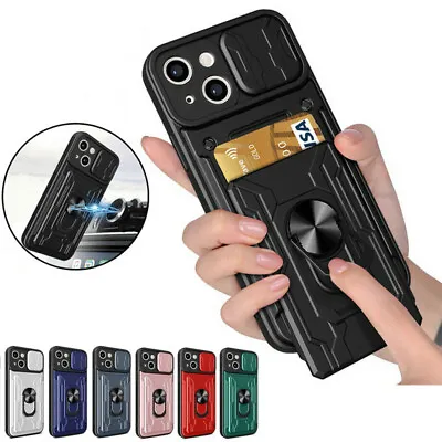 Shockproof Armor Case For IPhone  Samsung Galaxy Xiaomi Ring Card Holder Cover • £5.86